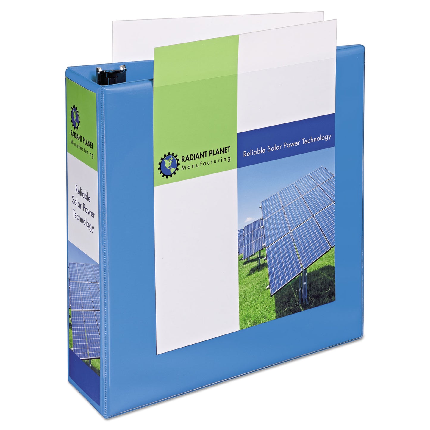 Avery Heavy-Duty Non Stick View Binder with DuraHinge and Slant Rings, 3 Rings, 3" Capacity, 11 x 8.5, Light Blue, (5601) (05601)