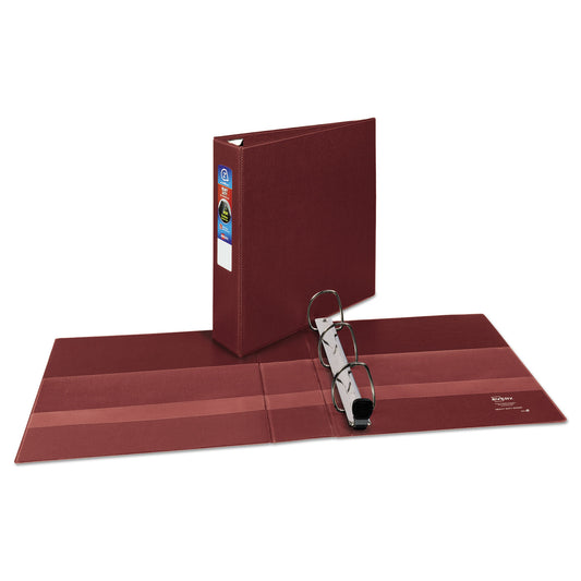 Avery Heavy-Duty Non-View Binder with DuraHinge and One Touch EZD Rings, 3 Rings, 2" Capacity, 11 x 8.5, Maroon (79362)