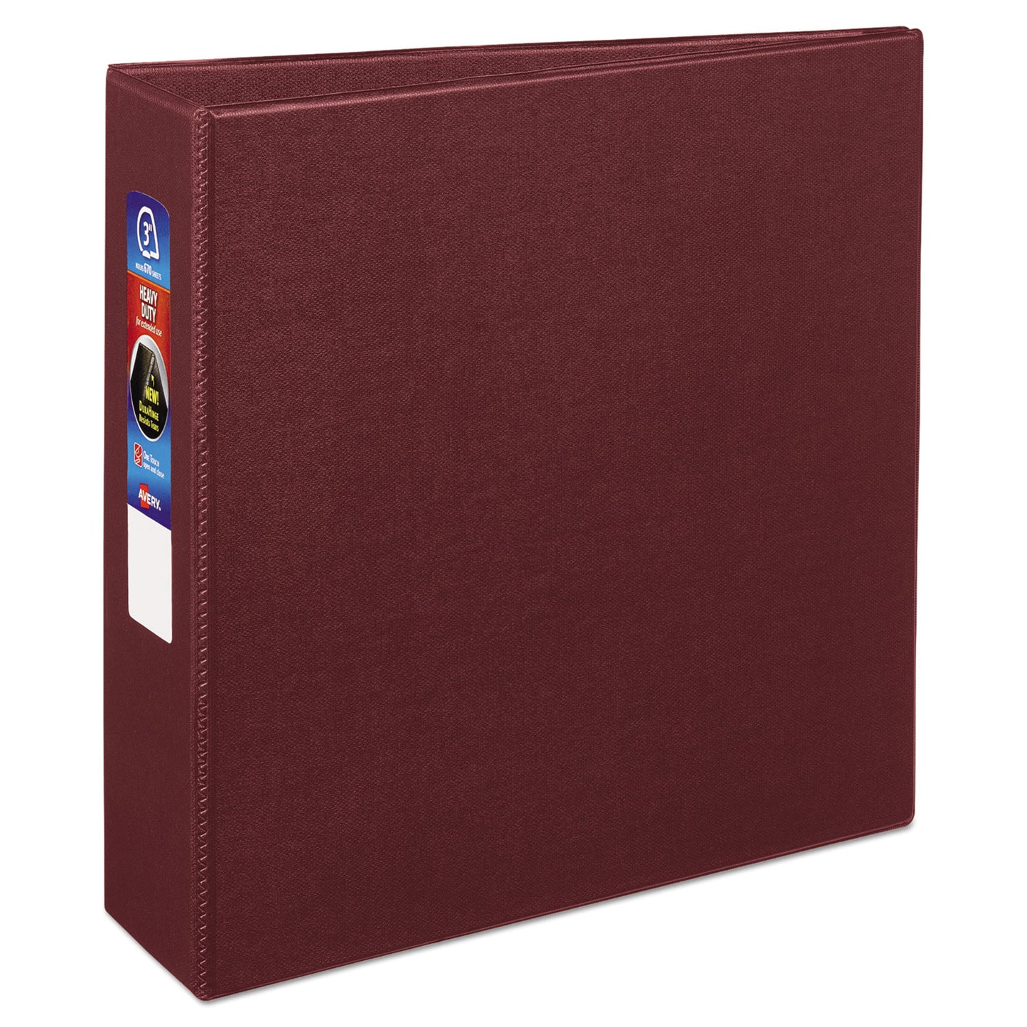 Avery Heavy-Duty Non-View Binder with DuraHinge and Locking One Touch EZD Rings, 3 Rings, 3" Capacity, 11 x 8.5, Maroon (79363)