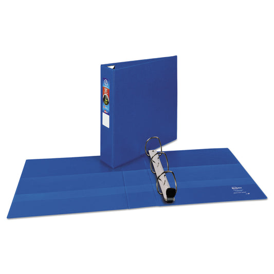 Avery Heavy-Duty Non-View Binder with DuraHinge and One Touch EZD Rings, 3 Rings, 2" Capacity, 11 x 8.5, Blue (79882)