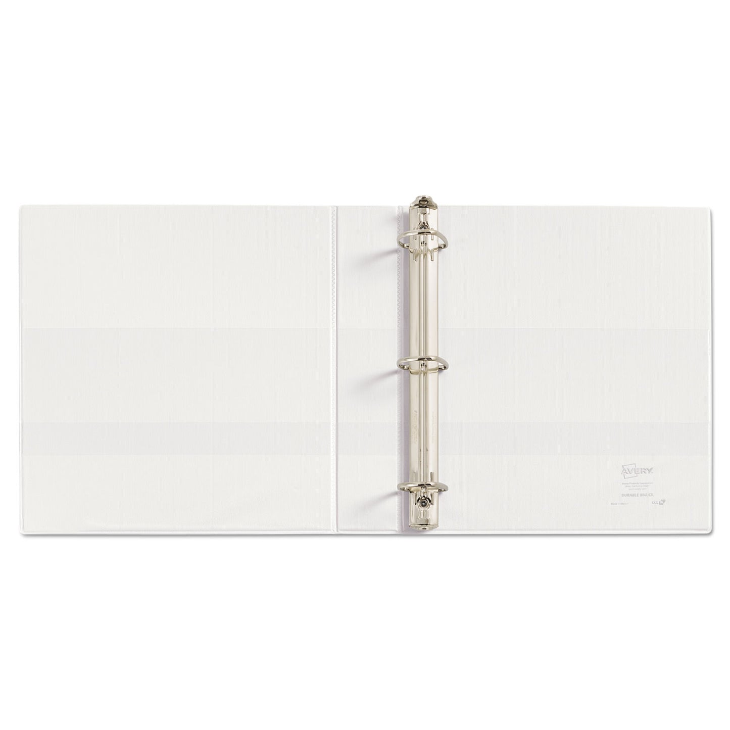 Avery Durable View Binder with DuraHinge and EZD Rings, 3 Rings, 1.5" Capacity, 11 x 8.5, White, (9401) (09401)