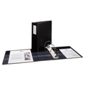 Avery Durable Non-View Binder with DuraHinge and EZD Rings, 3 Rings, 4" Capacity, 11 x 8.5, Black, (8802) (08802)