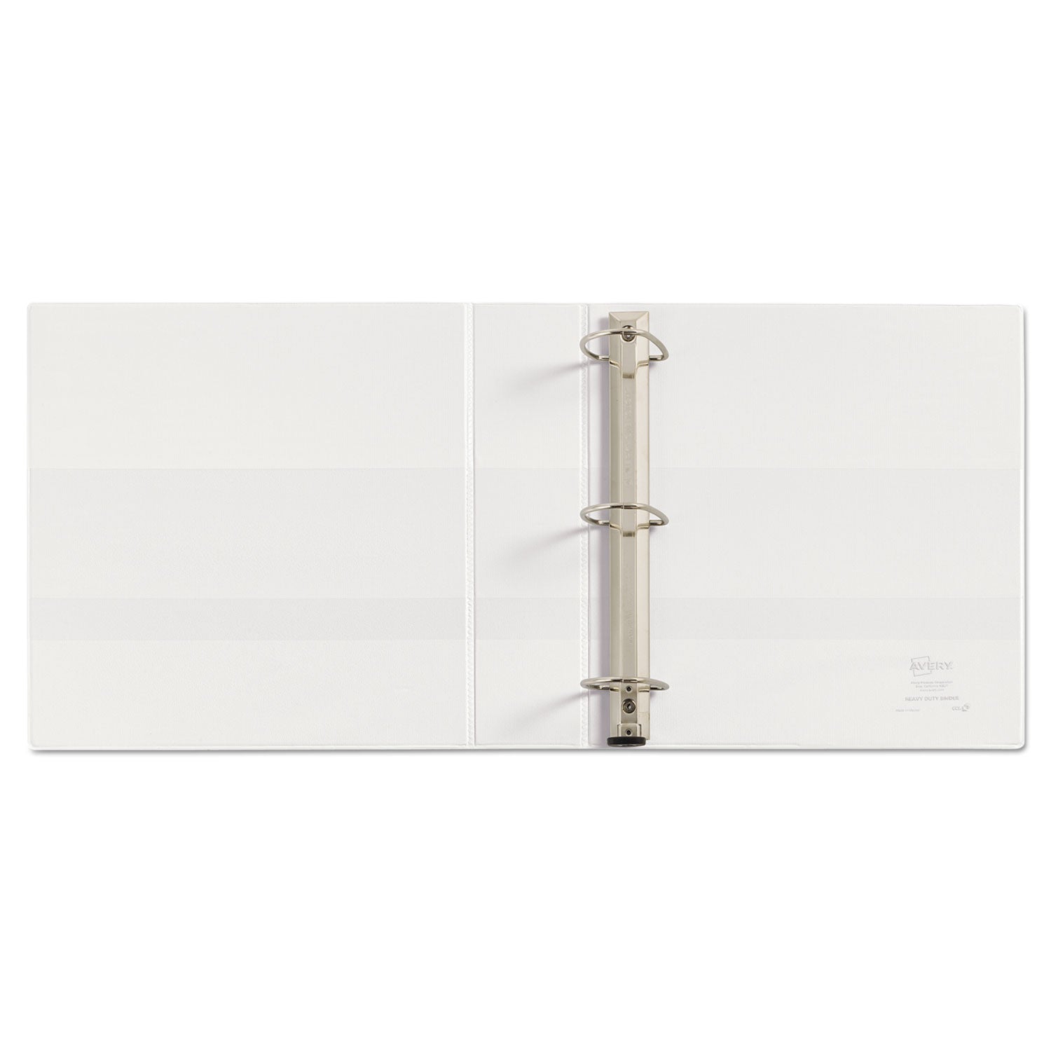 Avery Heavy-Duty View Binder with DuraHinge and One Touch EZD Rings, 3 Rings, 2" Capacity, 11 x 8.5, White (79192)