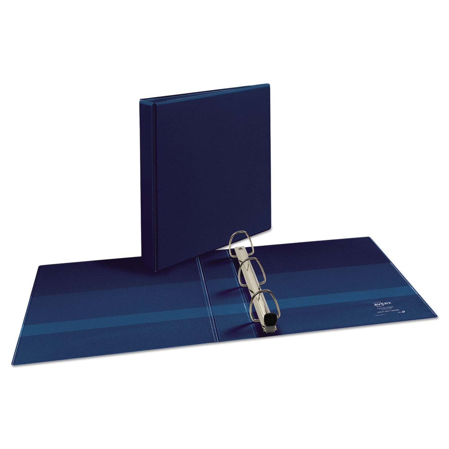 Avery Heavy-Duty View Binder with DuraHinge and One Touch EZD Rings, 3 Rings, 1.5" Capacity, 11 x 8.5, Navy Blue (79805)