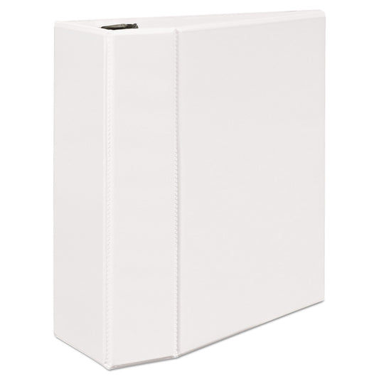 Avery Durable View Binder with DuraHinge and EZD Rings, 3 Rings, 5" Capacity, 11 x 8.5, White, (9901) (09901)