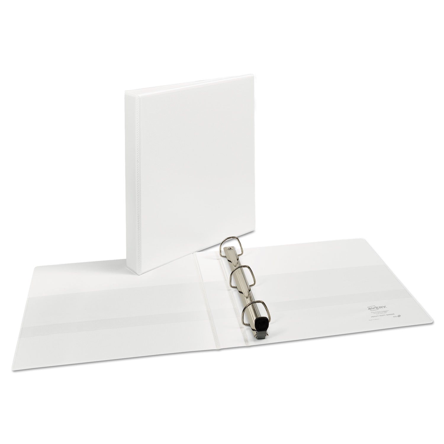 Avery Heavy-Duty View Binder with DuraHinge and One Touch EZD Rings, 3 Rings, 1" Capacity, 11 x 8.5, White (79199)