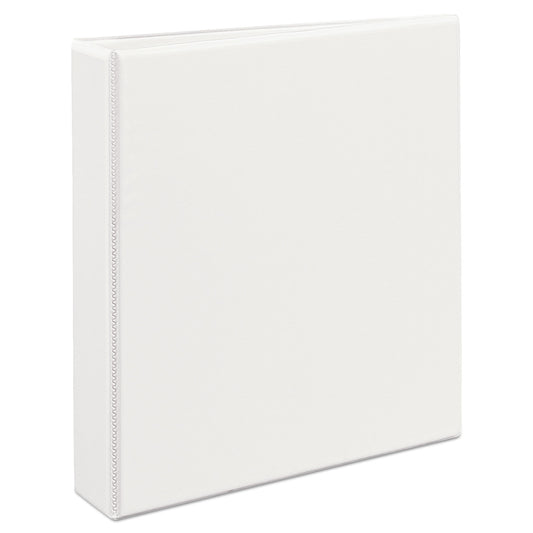 Avery Durable View Binder with DuraHinge and EZD Rings, 3 Rings, 1.5" Capacity, 11 x 8.5, White, (9401) (09401)