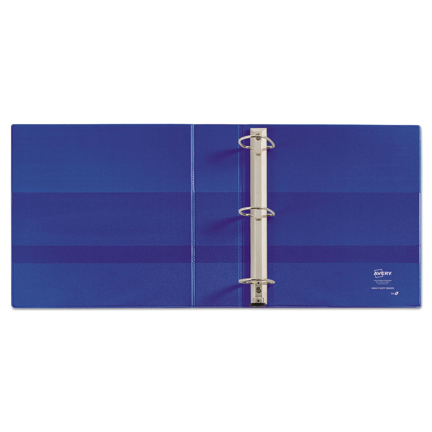 Avery Heavy-Duty Non-View Binder with DuraHinge and One Touch EZD Rings, 3 Rings, 2" Capacity, 11 x 8.5, Blue (79882)