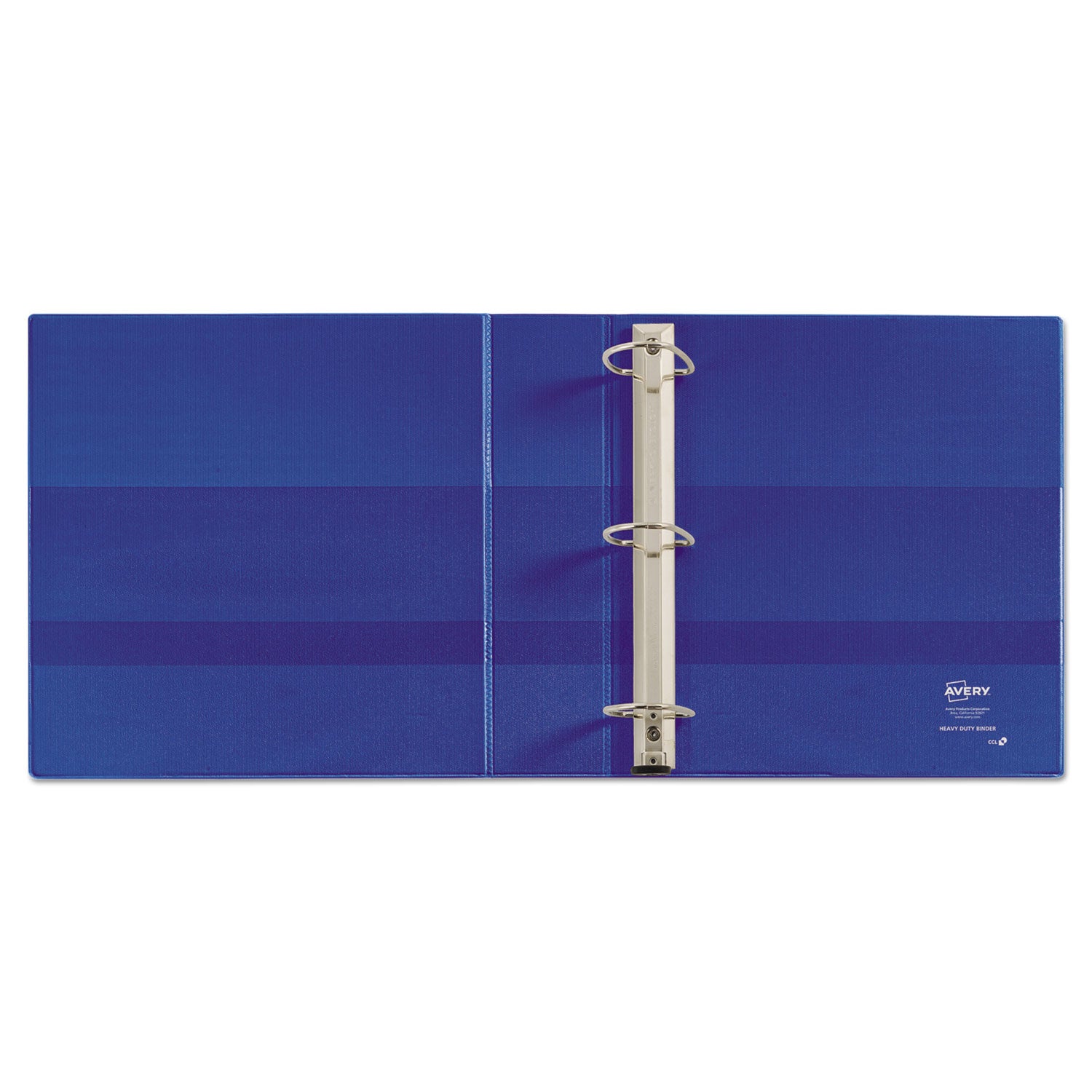 Avery Heavy-Duty Non-View Binder with DuraHinge and One Touch EZD Rings, 3 Rings, 2" Capacity, 11 x 8.5, Blue (79882)
