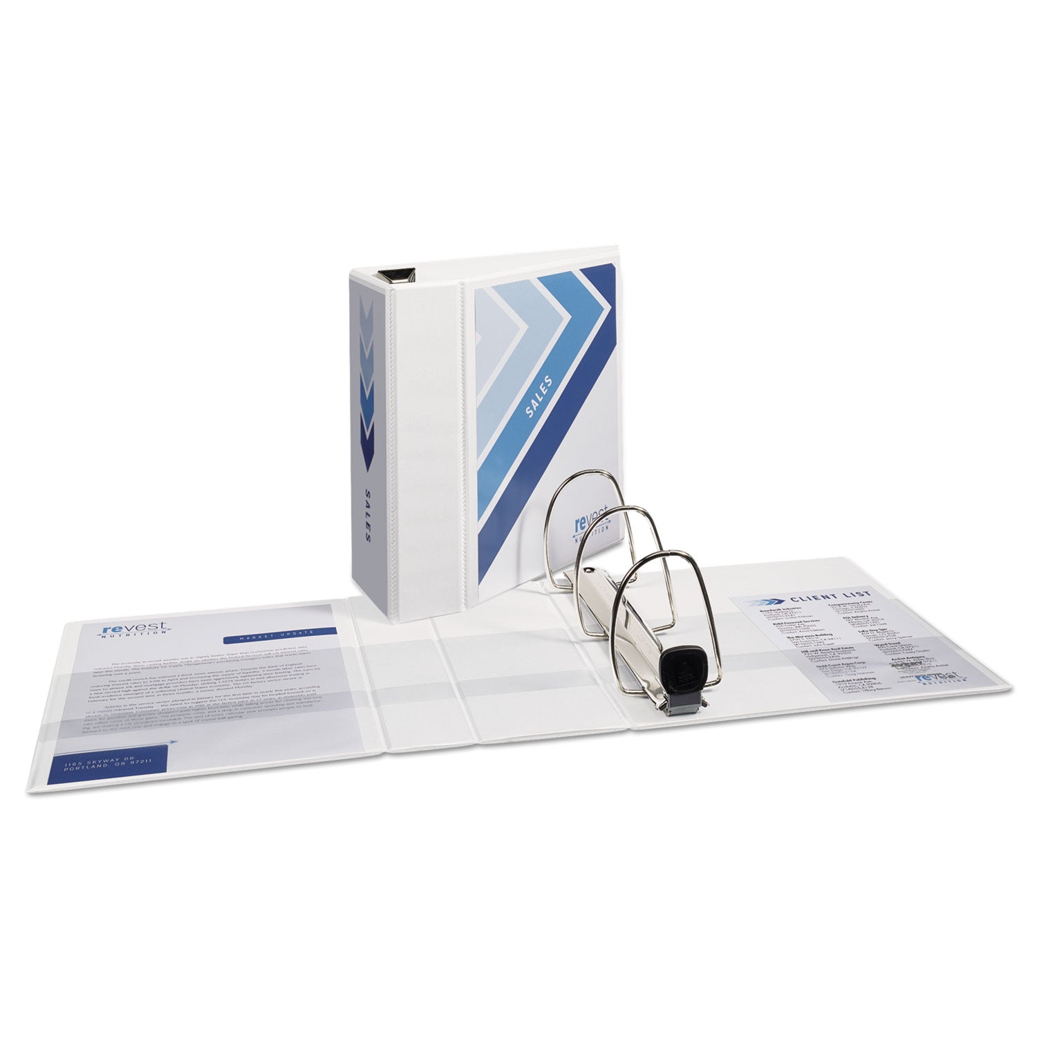 Avery Heavy-Duty View Binder with DuraHinge and Locking One Touch EZD Rings, 3 Rings, 5" Capacity, 11 x 8.5, White (79106)