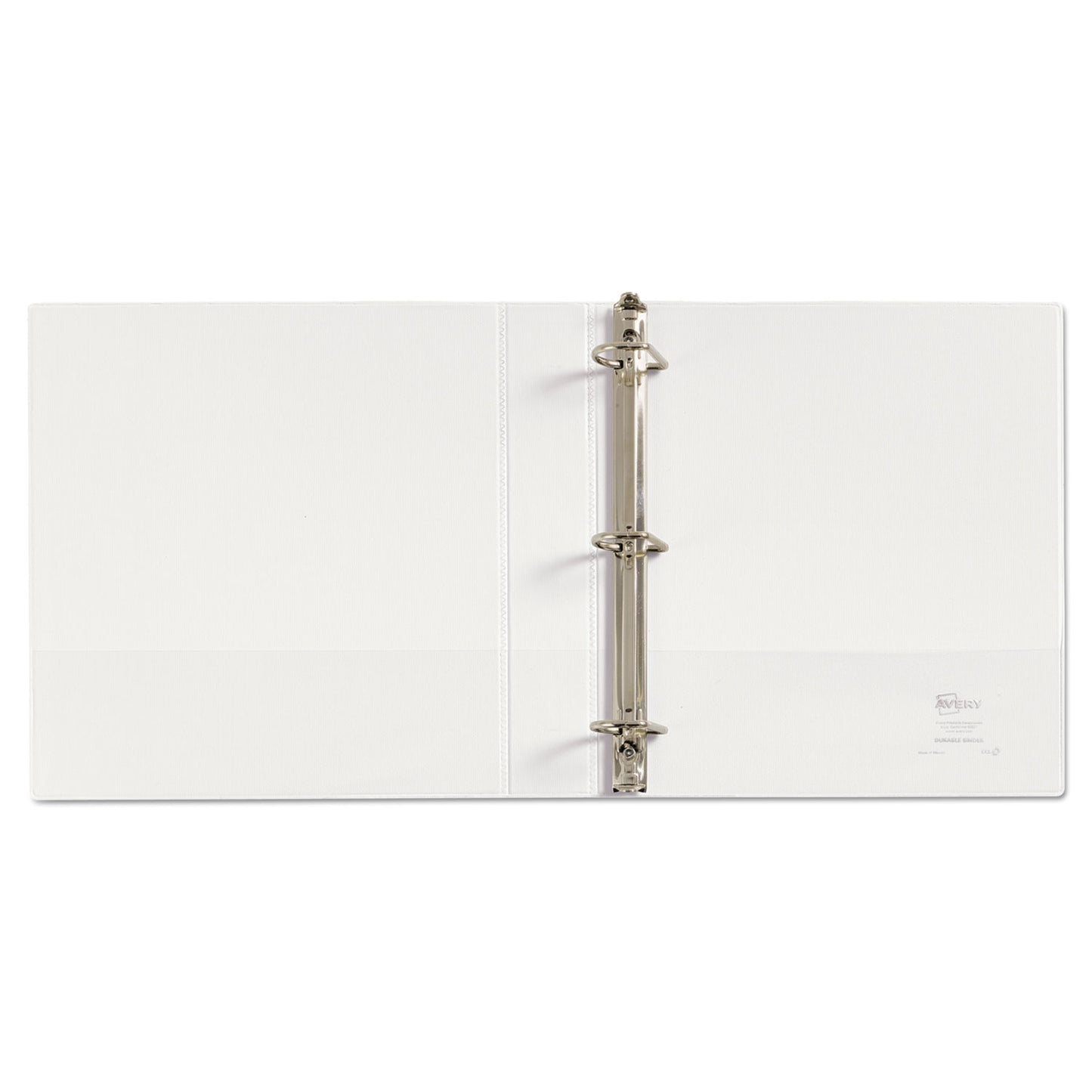 Avery Durable View Binder with DuraHinge and Slant Rings, 3 Rings, 1.5" Capacity, 11 x 8.5, White (17022)