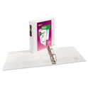Avery Durable View Binder with DuraHinge and Slant Rings, 3 Rings, 2" Capacity, 11 x 8.5, White (17032)
