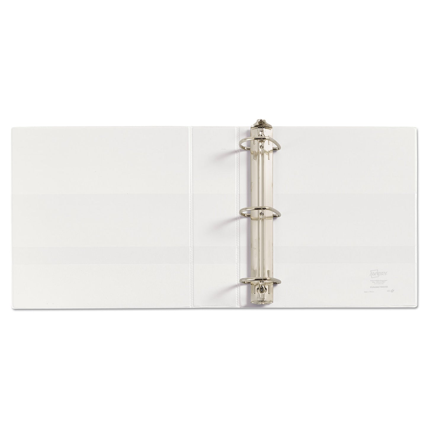Avery Durable View Binder with DuraHinge and EZD Rings, 3 Rings, 2" Capacity, 11 x 8.5, White, (9501) (09501)