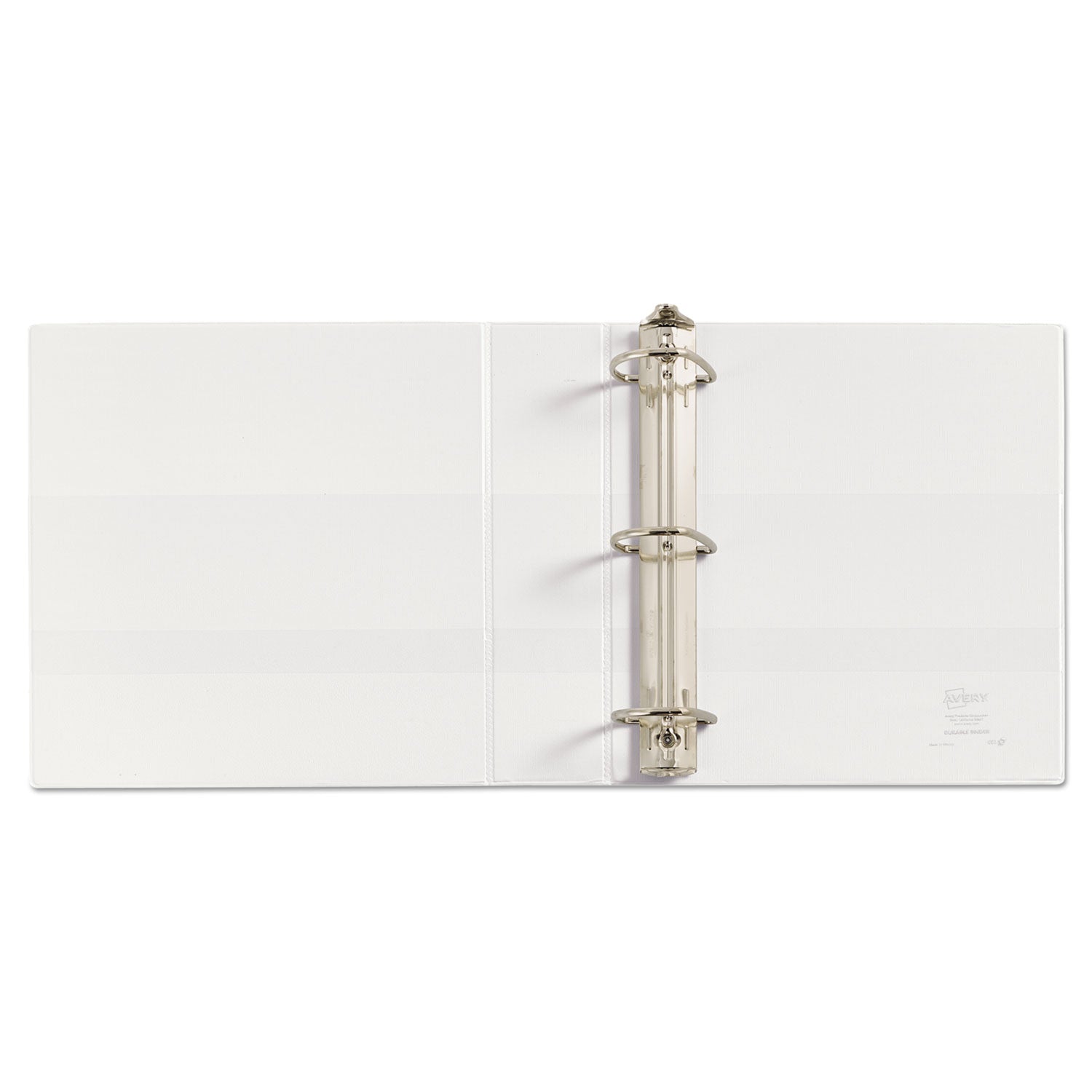 Avery Durable View Binder with DuraHinge and EZD Rings, 3 Rings, 2" Capacity, 11 x 8.5, White, (9501) (09501)