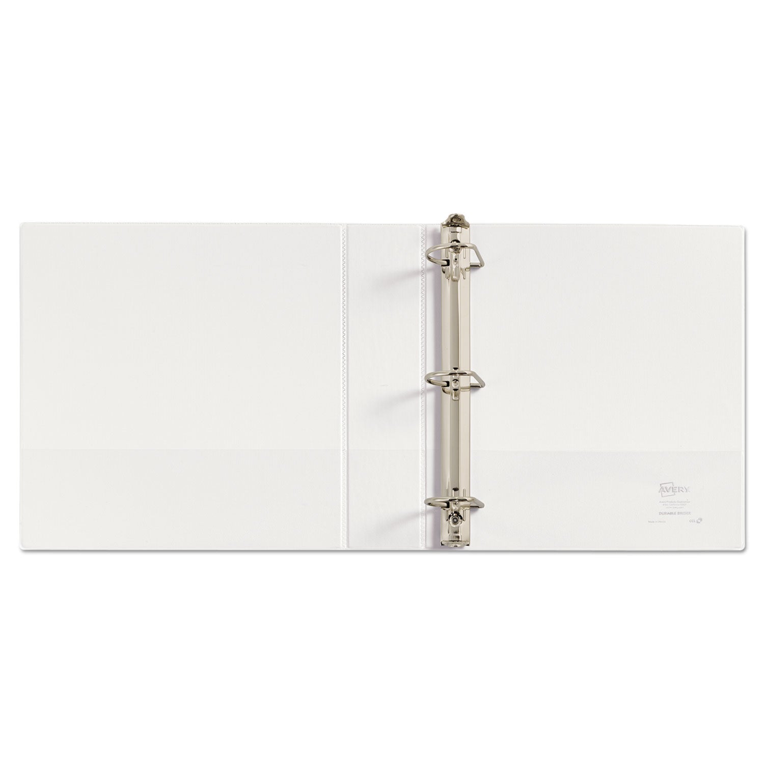 Avery Durable View Binder with DuraHinge and Slant Rings, 3 Rings, 2" Capacity, 11 x 8.5, White (17032)