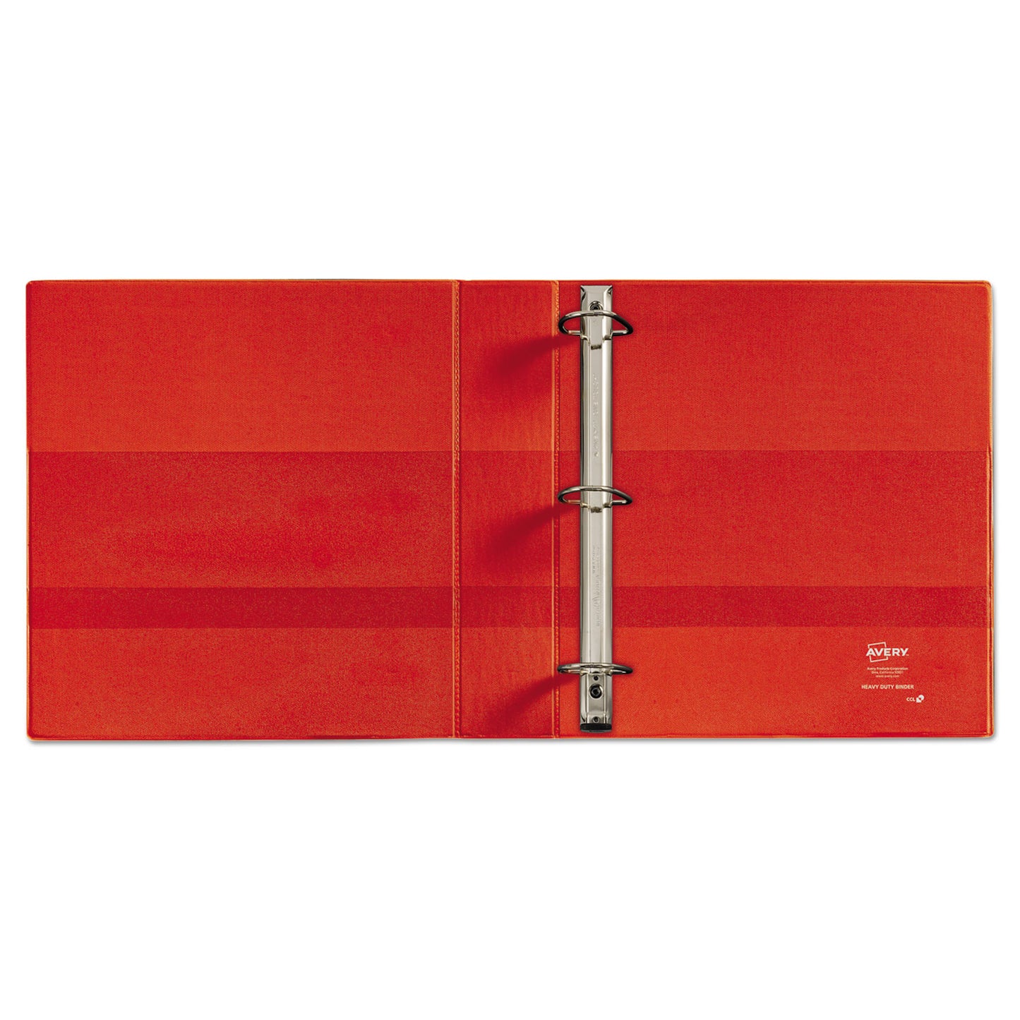 Avery Heavy-Duty Non-View Binder with DuraHinge, Locking One Touch EZD Rings and Thumb Notch, 3 Rings, 5" Capacity, 11 x 8.5, Red (79586)