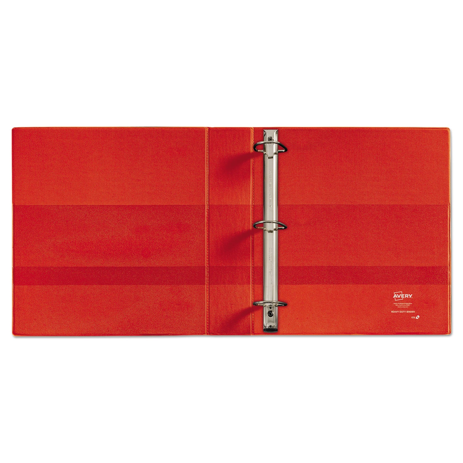 Avery Heavy-Duty Non-View Binder with DuraHinge, Locking One Touch EZD Rings and Thumb Notch, 3 Rings, 5" Capacity, 11 x 8.5, Red (79586)