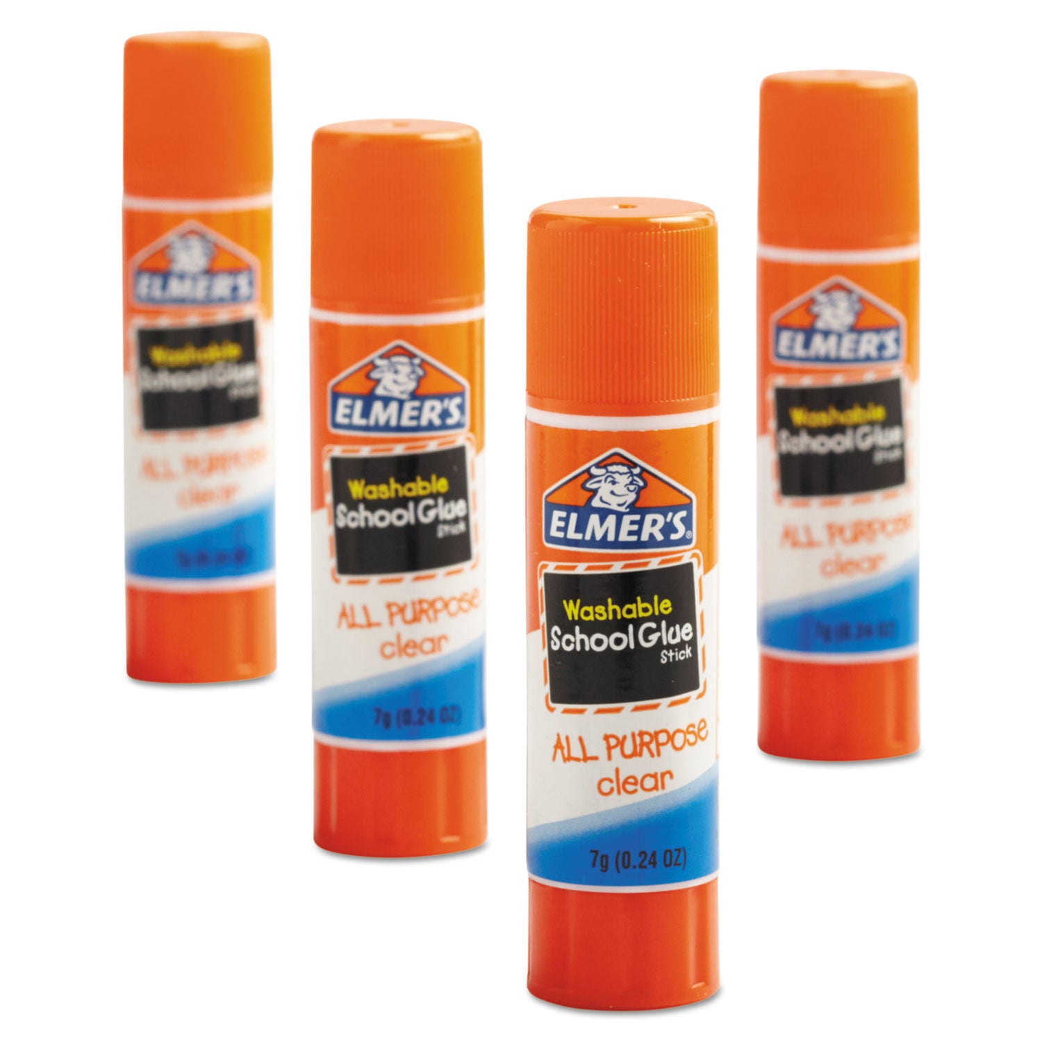 s Washable School Glue Sticks, 0.21 oz, Applies and Dries Clear, 8/Pack (E5003E5004)