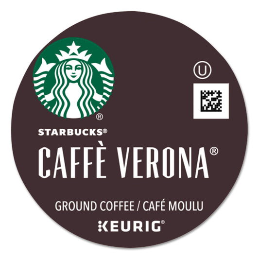 Starbucks Caffe Verona Coffee K-Cups Pack, 24/Box, 4 Boxes/Carton (011111160CT)