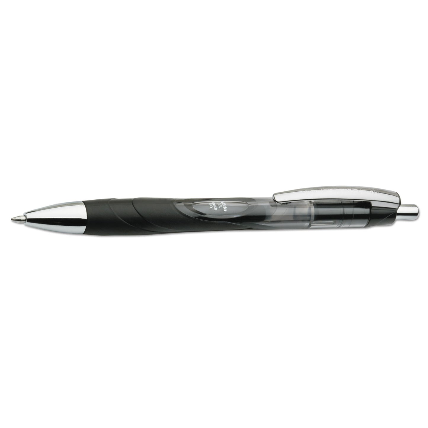 AbilityOne 7520015068500, SKILCRAFT VISTA Gel Pen, Retractable, Medium 0.7 mm, Black Ink, Smoke Barrel, Dozen