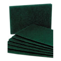 7920007535242, SKILCRAFT, Light Cleaning Scouring Pad, 6 x 9.25, Green, 10/Pack