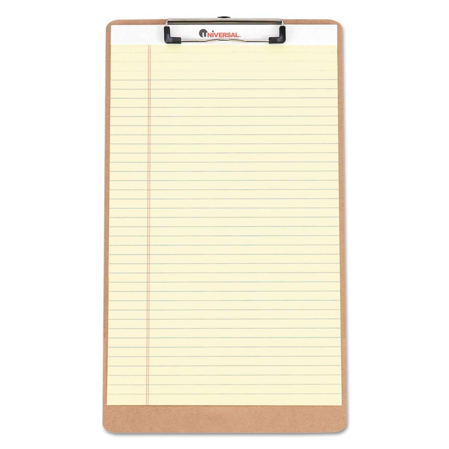 Universal Hardboard Clipboard with Low-Profile Clip, 0.5" Clip Capacity, Holds 8.5 x 14 Sheets, Brown, 3/Pack (05563)