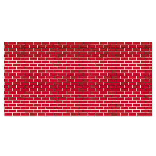 Pacon Fadeless Designs Bulletin Board Paper, Brick, 50 ft x 48", Red/White (56475)