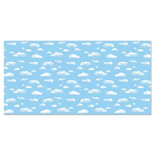 Pacon Fadeless Designs Bulletin Board Paper, Clouds, 50 ft x 48", Blue/White (56465)