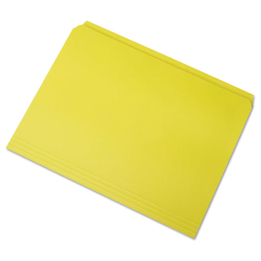 AbilityOne 7530013649486, SKILCRAFT Straight Cut File Folder, Straight Tabs, Letter Size, Yellow, 100/Box