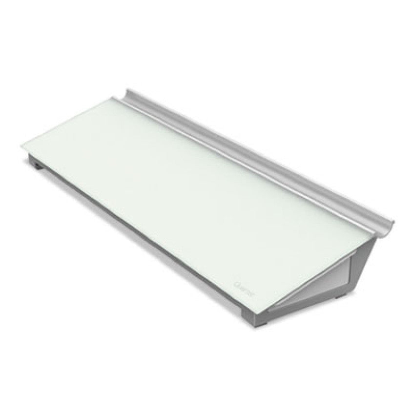 Glass Dry Erase Desktop Computer Pad, 18 x 6, White Surface