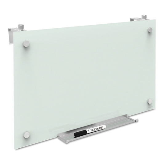 Quartet Infinity Magnetic Glass Dry Erase Cubicle Board, 30 x 18, White Surface (PDEC1830)