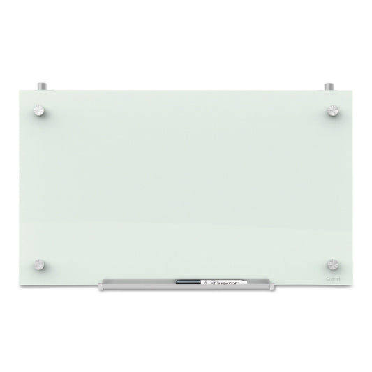 Quartet Infinity Magnetic Glass Dry Erase Cubicle Board, 30 x 18, White Surface (PDEC1830)