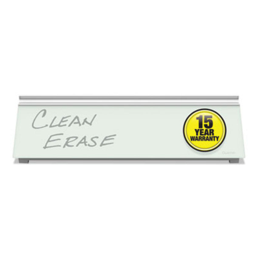 Glass Dry Erase Desktop Computer Pad, 18 x 6, White Surface