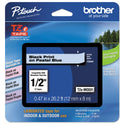 Brother TZ Standard Adhesive Laminated Labeling Tape, 0.47" x 26.2 ft, Pastel Blue (TZEMQ531)