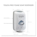 GOJO TFX Touch-Free Automatic Foam Soap Dispenser, 1,200 mL, 4.1 x 6 x 10.6, Gray (274012)