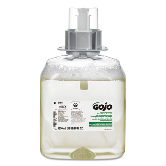 GOJO Green Certified Foaming Hand Cleaner Refill, For FMX-12 Dispenser, Unscented, 1,250 mL (516504EA)