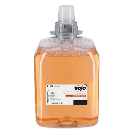 GOJO Luxury Foam Antibacterial Handwash Refill, Fresh Fruit Scent, 2,000 mL, 2/Carton (526202)