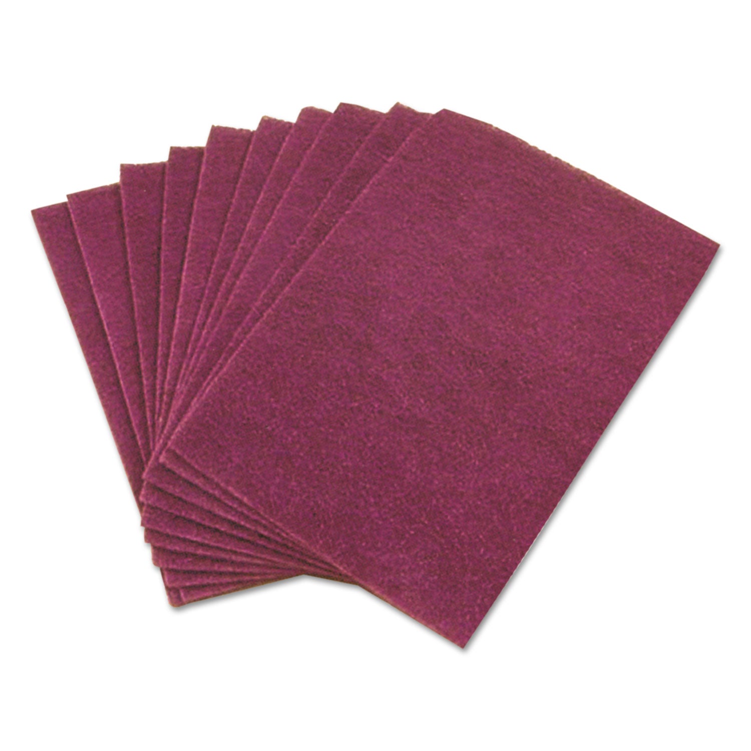 AbilityOne 7920000452940, SKILCRAFT, Light Cleaning Scouring Pad, 6 x 9, Nylon, Maroon, 20/Carton