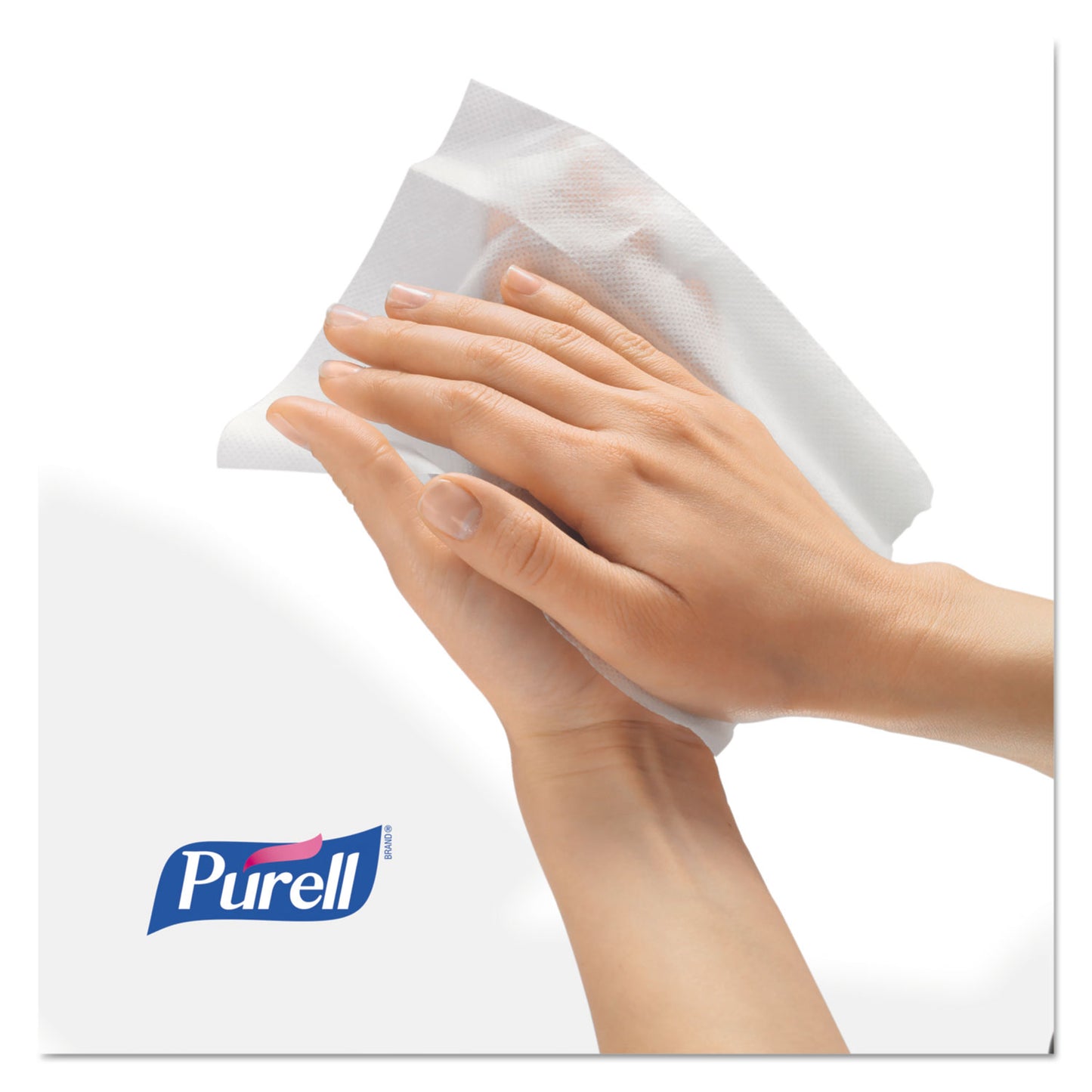 PURELL Cottony Soft Individually Wrapped Sanitizing Hand Wipes, 5 x 7, Unscented, White, 1,000/Carton (90261M)