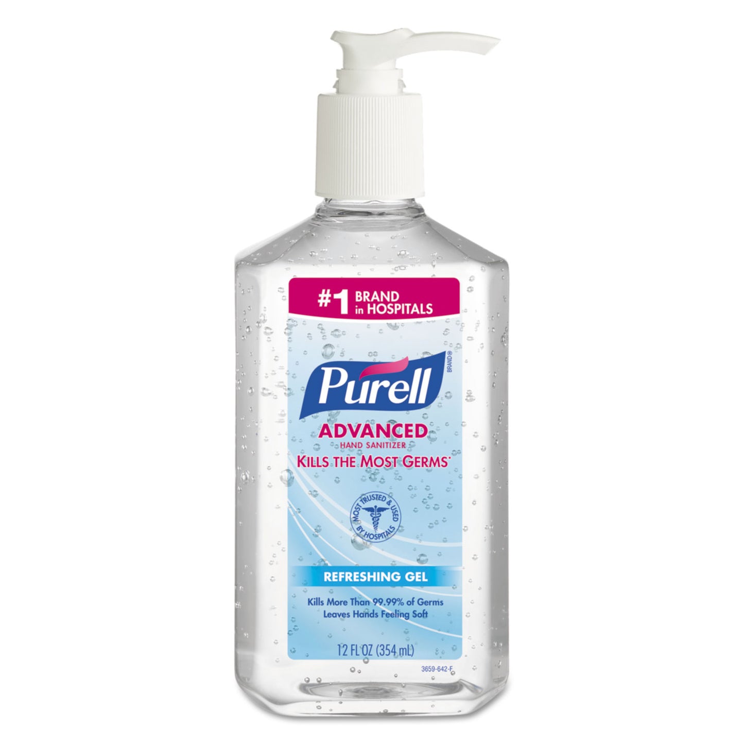 PURELL Advanced Hand Sanitizer Refreshing Gel, 12 oz Pump Bottle, Clean Scent, 12/Carton (365912CT)