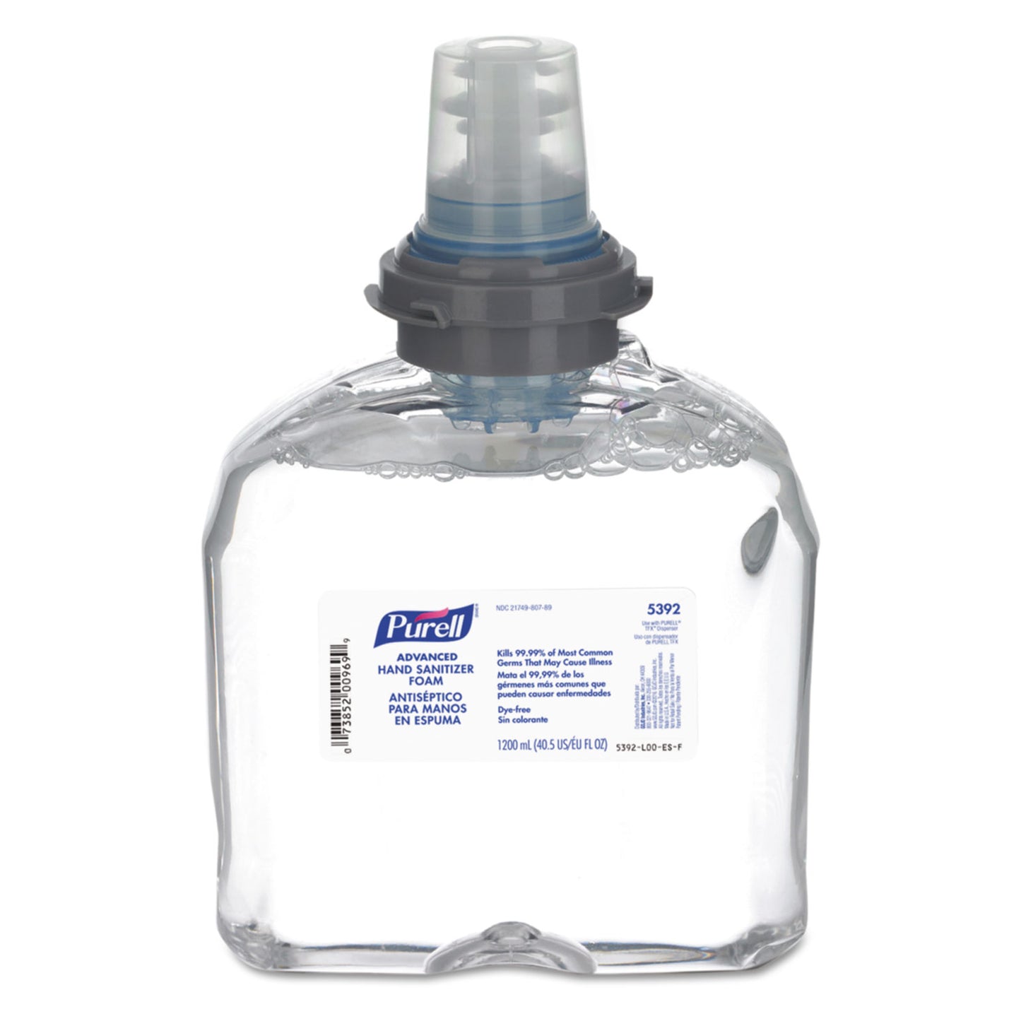 PURELL Advanced Hand Sanitizer TFX Refill, Foam, 1,200 mL, Unscented, 2/Carton (539202CT)