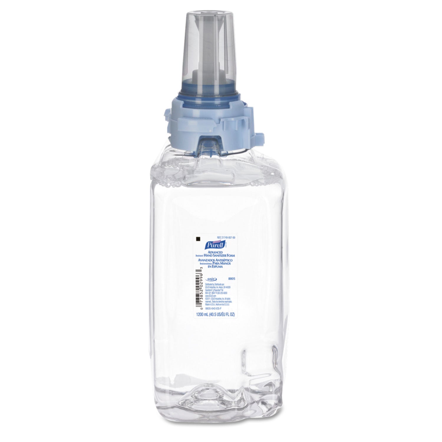 PURELL Advanced Hand Sanitizer Foam, For ADX-12, Dispensers, 1,200 mL Fragrance-Free (880503EA)