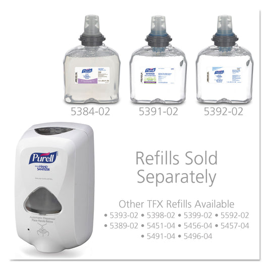 PURELL TFX Touch Free Dispenser, 1,200 mL, 6.5 x 4.5 x 10.58, Dove Gray (272012)