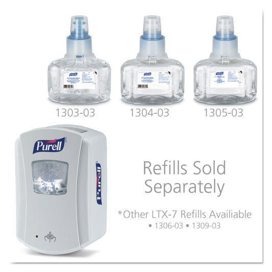 PURELL LTX-7 Touch-Free Dispenser, 700 mL, 5.75 x 4 x 8.62, White (132004)