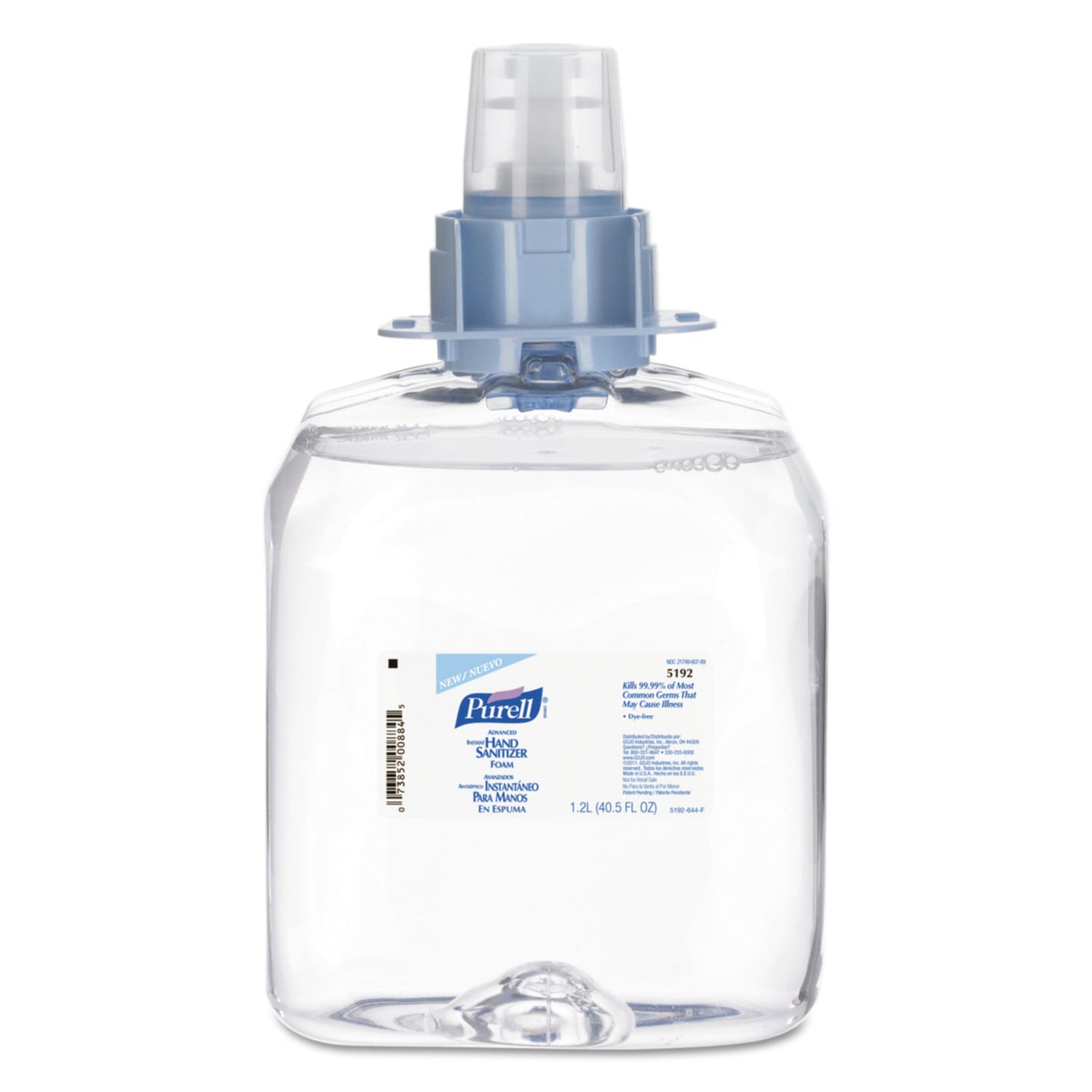 PURELL Advanced Hand Sanitizer Foam, For CS4 and FMX-12 Dispensers, 1,200 mL Refill, Unscented (519204EA)