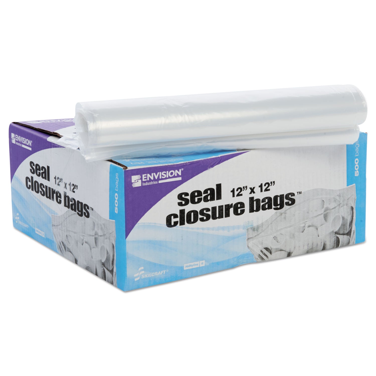 Stout by Envision Seal Closure Bags, 2 mil, 12" x 12", Clear, 500/Carton (ZF008C)