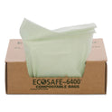 Stout by Envision EcoSafe-6400 Bags, 13 gal, 0.85 mil, 24" x 30", Green, 45/Box (E2430E85)