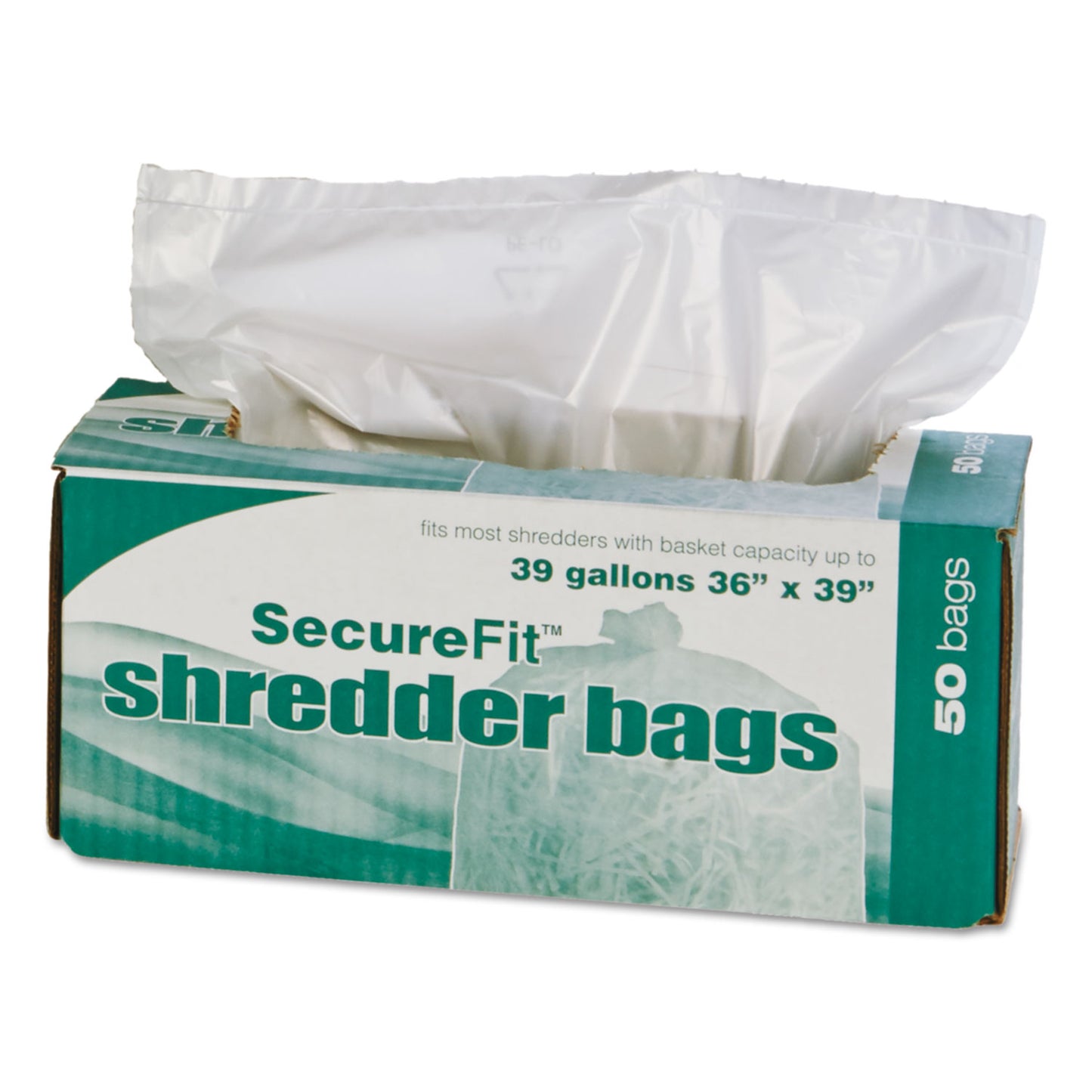 AbilityOne 8105013994793, SKILCRAFT Heavy-Duty Shredder Bags, 39 gal Capacity, 50/BX