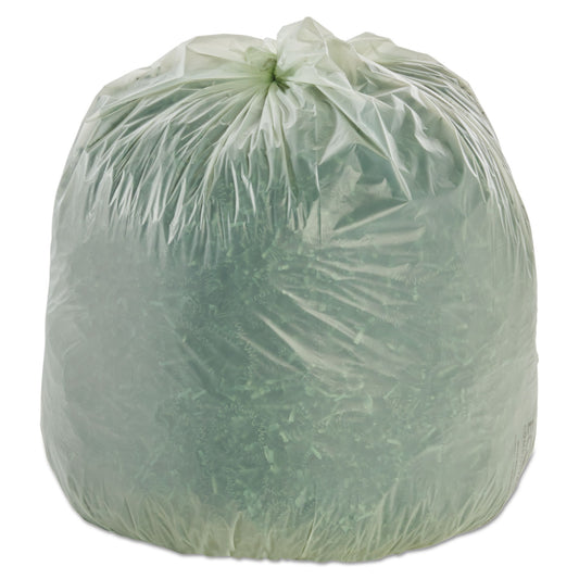 Stout by Envision EcoSafe-6400 Bags, 30 gal, 1.1 mil, 30" x 39", Green, 48/Box (E3039E11)