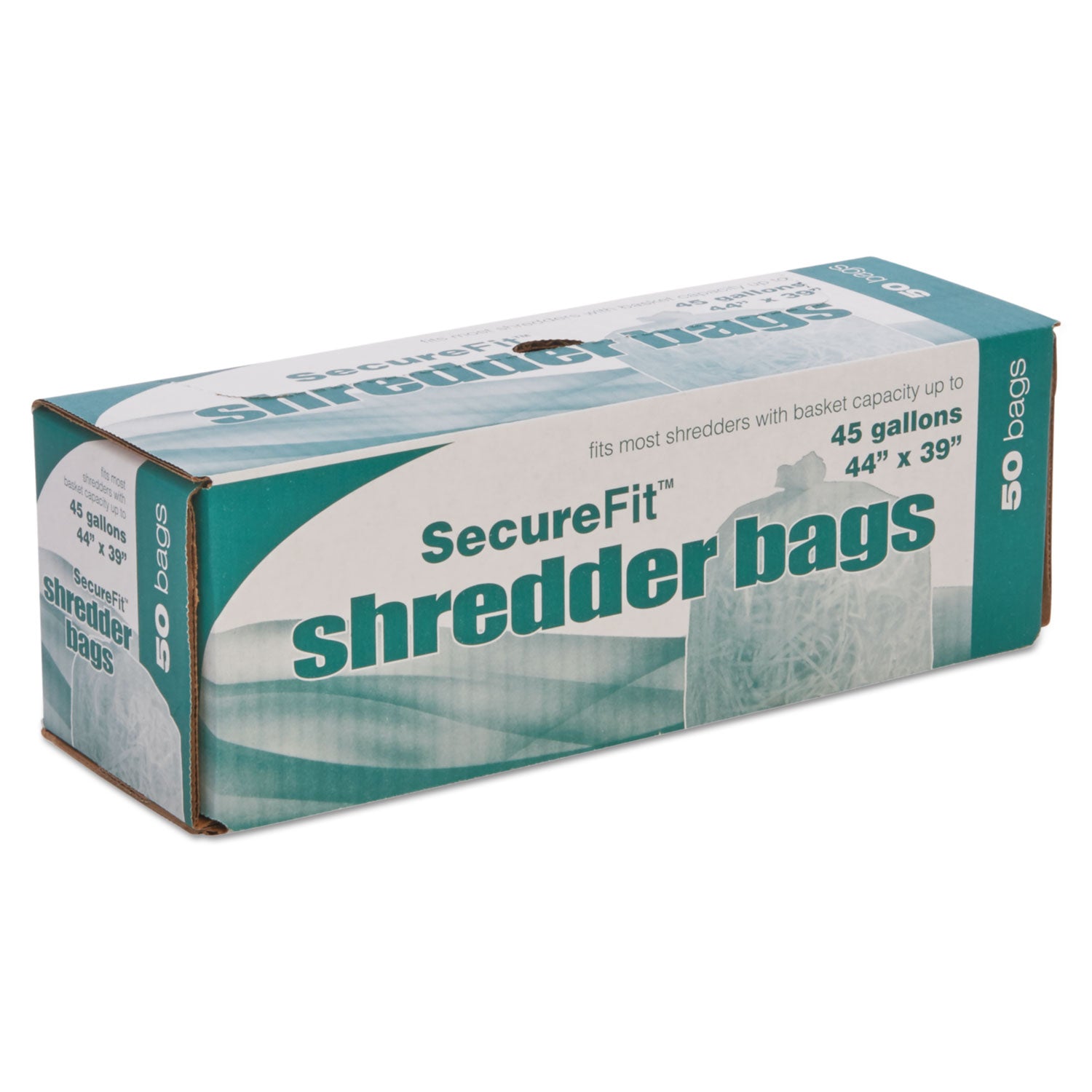 AbilityOne 8105015574974, SKILCRAFT Heavy-Duty Shredder Bags, 45 gal Capacity, 50/BX